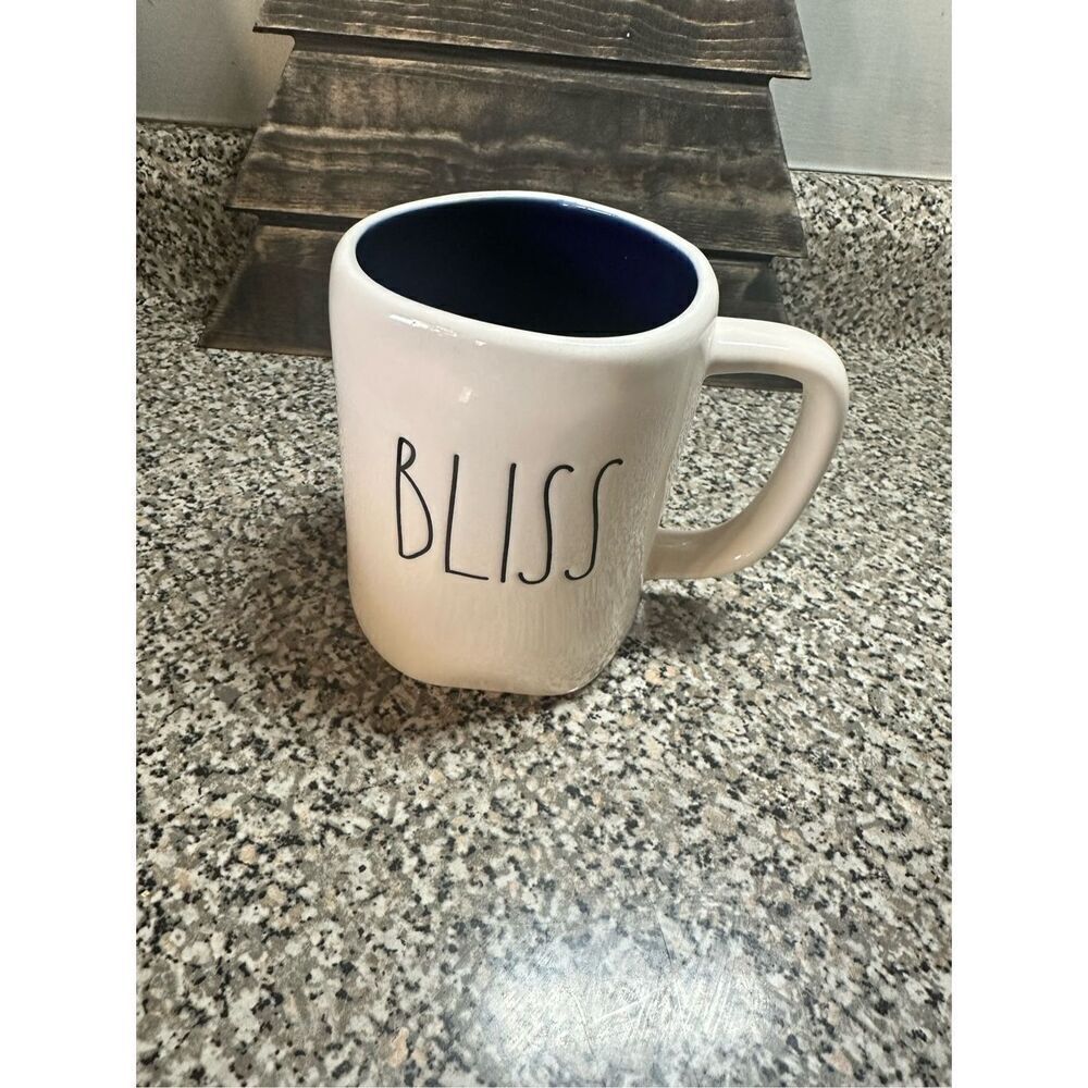 Rae Dunn Artisan Collection BLISS Coffee Mug White Ceramic